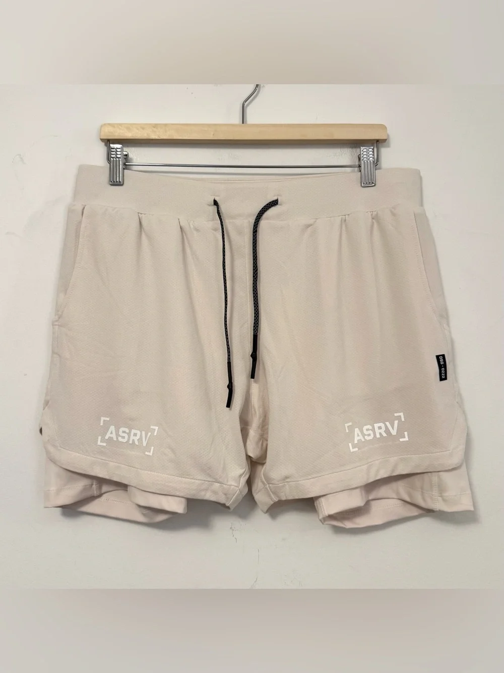 NWT ASRV Silver-Lite 5” Liner Shorts DSG-0222 Ivory Cream